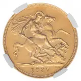 1937 PF 62 Gold Proof Full Sovereign George VI Pound Sterling £1  Coin NGC Collectable United Kingdom The Royal Mint rev closer view