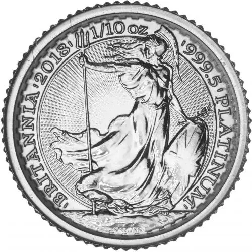 2018 Platinum Britannia 0.1 oz Bullion Coin - Pre-Owned reverse 