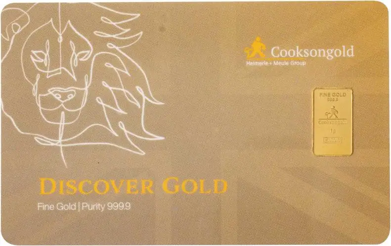 Gold 1 Gram  Bar In Card Pre-Owned Cooksongold front