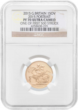 2015 Gold Proof Full Sovereign NGC PF70 ULTRA CAMEO|Chards