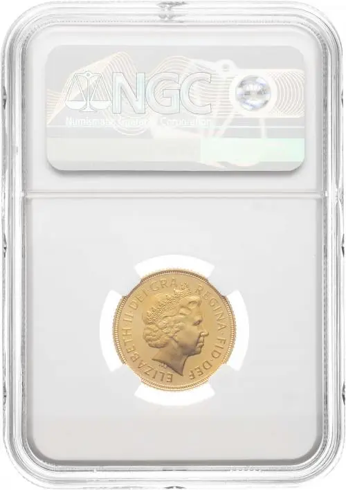 2000 Gold Proof Full Sovereign Elizabeth II  Coin NGC United Kingdom The Royal Mint Fourth Portrait PF-69 ULTRA CAMEO obverse