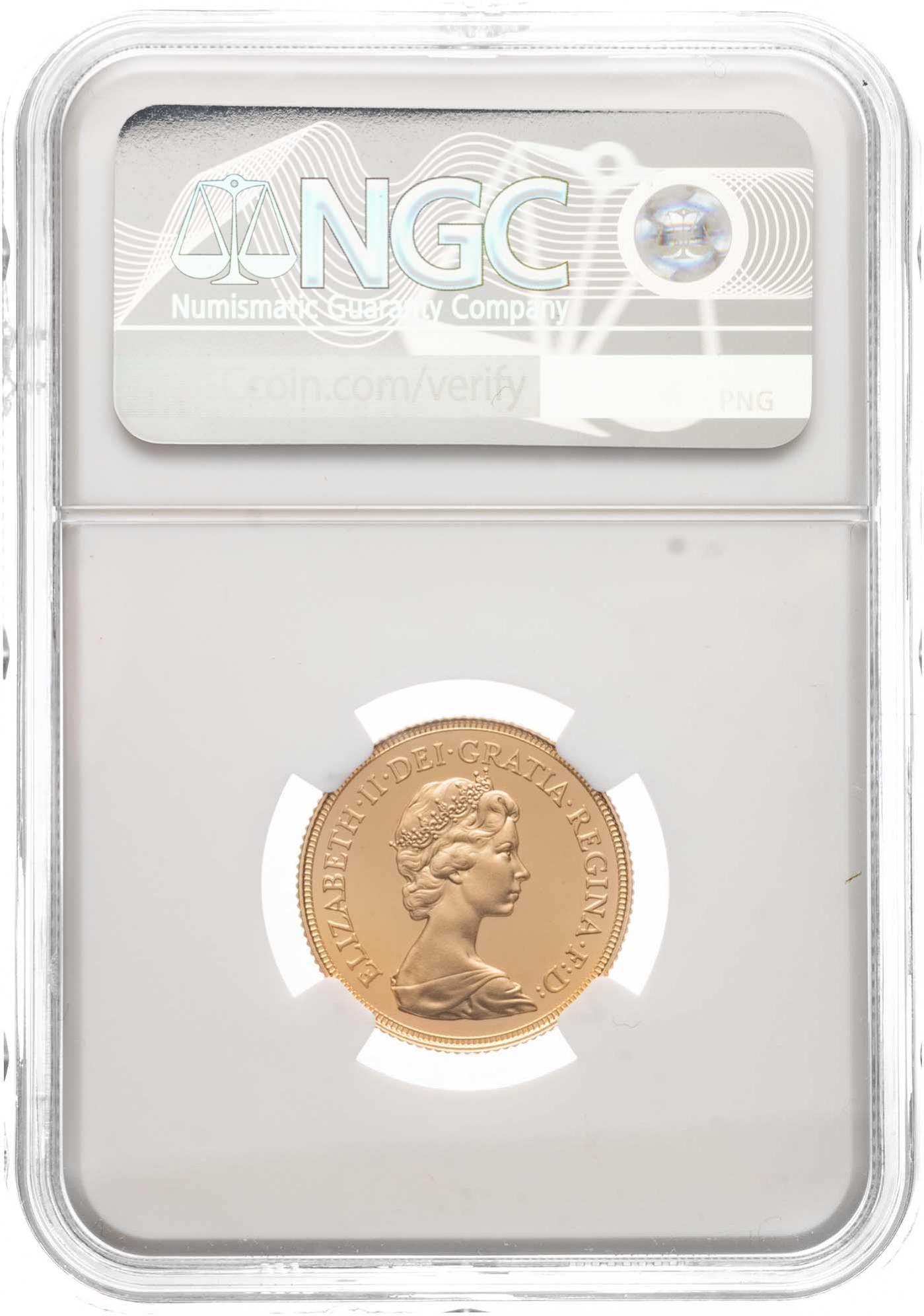 1982 Gold Proof Sovereign NGC PF-69 ULTRA CAMEO | Chards