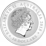 2015 Australian Kookaburra 10 oz Silver Bullion Coin obverse
