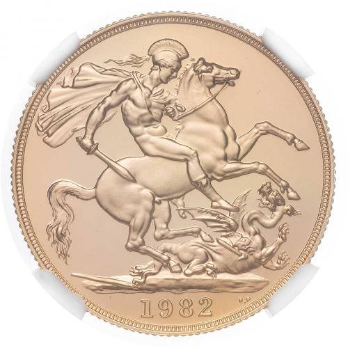 1982 Gold Double Sovereign NGC PF 70 ULTRA CAMEO | Chards