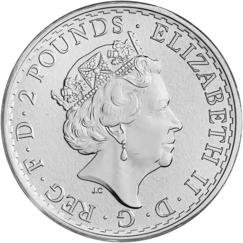 2016 Silver Bullion Ungraded 1 Ounce Britannia Monkey Privy Mark  Coin Single United Kingdom The Royal Mint obverse