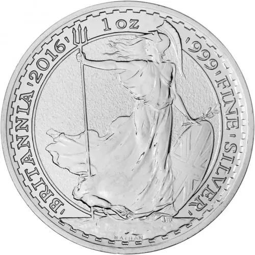 2016 Silver Bullion Ungraded 1 Ounce Britannia Monkey Privy Mark  Coin Single United Kingdom The Royal Mint reverse