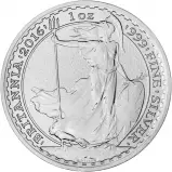2016 Silver Bullion 1 Ounce Britannia Coin with Monkey Lunar Edge