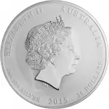 2015 Australian 1kg 'Year of the Goat' Silver Bullion Coin Obverse