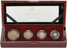 2022 Elizabeth II Memorial 4-Coin Gold Proof Sovereign Set