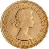 1959 Gold Sovereign Elizabeth II obverse