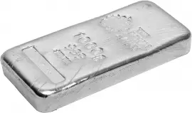 The Royal Mint 1kg Cast Silver Bullion Bar - New reverse side