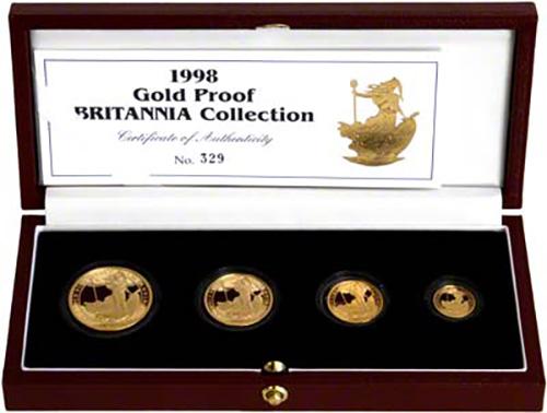 1998 Britannia 4 Coin Set Gold Proof | Chard