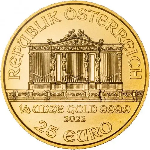 2022 Gold 0.25 Ounce Philharmonic  reverse