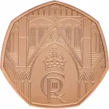 2023 Coronation of King Charles III Gold Proof 50p Coin reverse 1