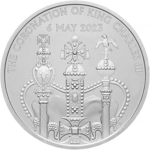2023 Coronation of King Charles III Silver Proof £5 Crown Coin reverse