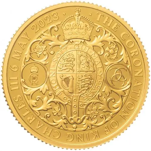 2023 Coronation of King Charles III 0.25 oz Gold Proof Coin reverse