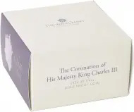 2023 Coronation of King Charles III 0.25 oz Gold Proof Coin display box