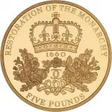 2010 Restoration of the Monarchy Gold Proof £5 Coin