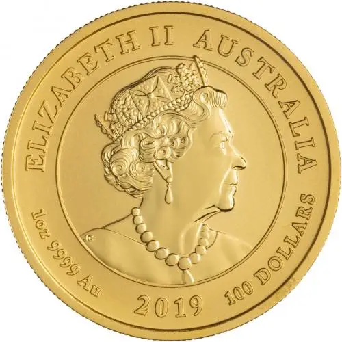 2019 Moon Landing 50th Anniversary 1 oz Gold Perth Mint Bullion Coin obverse