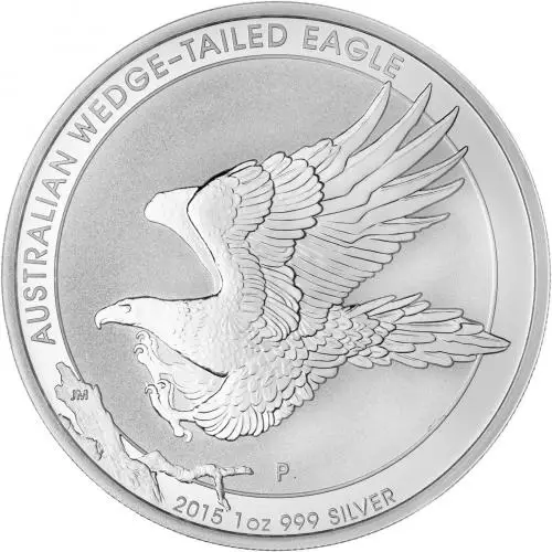 2015 Silver Bullion Ungraded 1 Ounce Wedge Tailed Eagle  Coin Single Australia Perth Mint rev