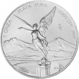2005 Silver 1 Ounce Libertad 1 Onza Bullion Coin Mexico City Mint - Pre-Owned