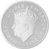 2023 Coronation of King Charles III Silver Proof Piedfort £5 Crown Coin obverse