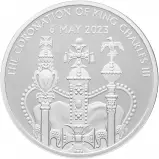 2023 Coronation of King Charles III Silver Proof Piedfort £5 Crown Coin reverse