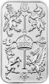 The Royal Celebration KCIII Coronation 1 oz Silver Minted Bullion Bar 