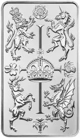 The Royal Celebration KCIII Coronation 10 oz Silver Minted Bullion Bar