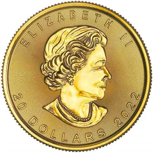 2022 Gold Bullion 0.5 Ounce Maple Coin obverse
