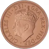 2023 Coronation of King Charles III Gold Proof Piedfort Sovereign obverse