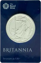 2016 Silver Britannia 1 oz Bullion Coin Pre-Owned - In Card