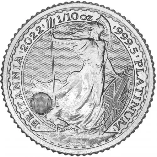 2022 Platinum Bullion Ungraded 0.1 Ounce Britannia Coin  reverse TRM
