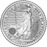 2022 Platinum Bullion Ungraded 0.1 Ounce Britannia Coin 