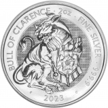 銀貨　チューダービースト　 クラレンスの牛 2023 2oz 2023 2 Ounce Silver Tudor Beasts Bull of Clarence | Chards