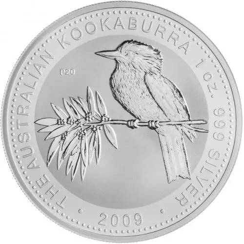 2009 Restrike Silver Bullion 1 Ounce Kookaburra 2000 Design  Coin Single Australia Perth Mint reverse