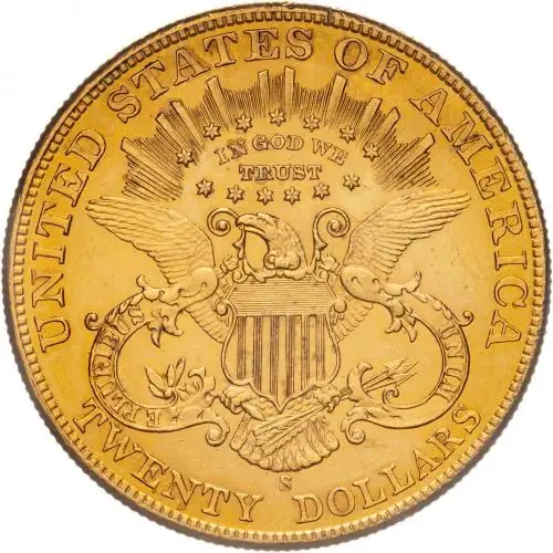 1903 Gold Ungraded Double Eagle US Dollar $20  Coin Single Collectable United States of America San Francisco Mint Liberty/Coronet Head rev