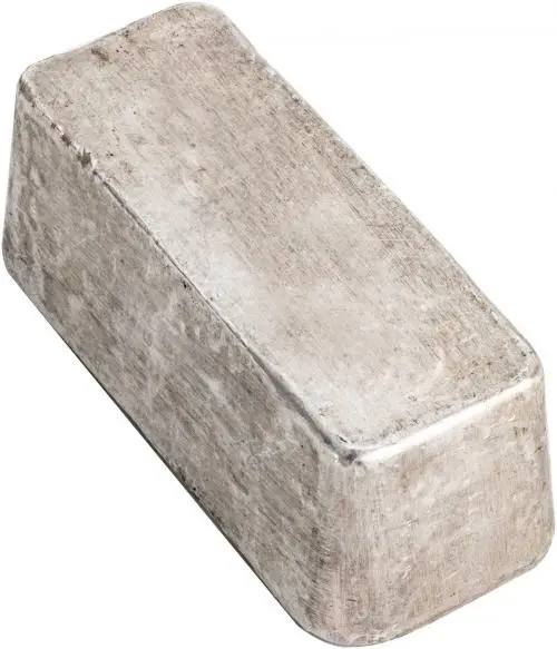 Silver 1 Kilogram Cast  Bar Single Pre-Owned France Comptoir Lyon Alemand Louyot bottom view