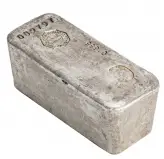 Silver 1 Kilogram Cast  Bar Single Pre-Owned France Comptoir Lyon Alemand Louyot side view