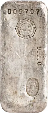 Comptoir Lyon Alemand Louyot Silver 1 Kg Cast  Bar Single Pre-Owned