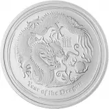 2012 Silver Bullion 2 Ounce Year of the Dragon Lunar Coin Perth Mint - Pre-Owned