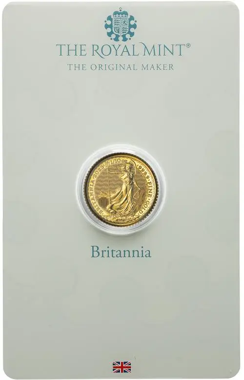 2023 Gold Bullion 0.1 Ounce Britannia Coin In Sleeve  reverse1