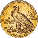 1909 Gold Half Eagle US Dollar $5  Coin Indian Head rev