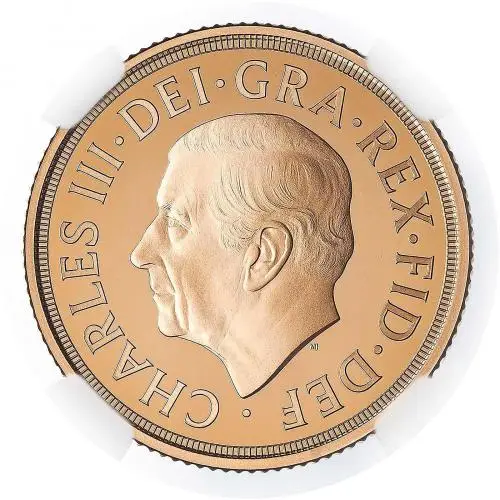 2022 Gold Proof Sovereign Elizabeth II Memorial Coin obverse slabbed obv obv