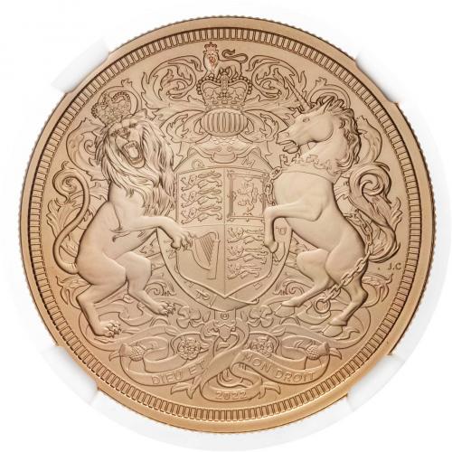 2022 QEII Memorial £5 Sovereign BU Matt NGC MS-70 | Chards