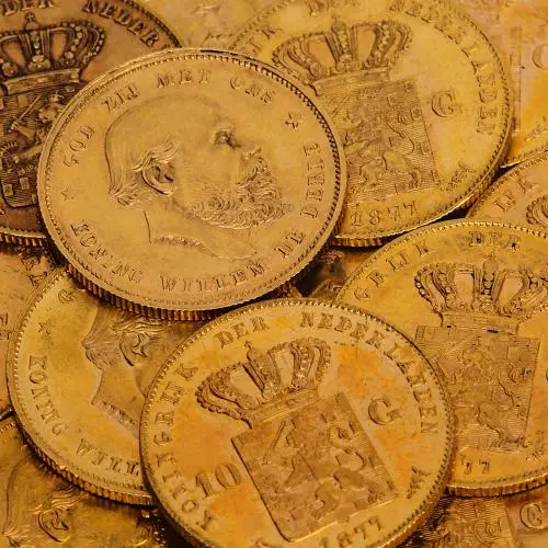 1876 - 1889 Willem III Gold Dutch 10 Guilders Coin Pre-Owned dates may vary 2