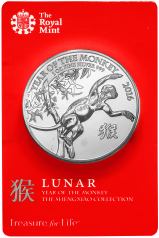 2016 1 oz Lunar Year of the Monkey Silver Coin | Chards