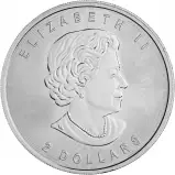 2015 Silver Bullion 1 Ounce Elizabeth II Wolf Canadian Dollar Coin Single Canada Royal Canadian Mint obv