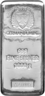 Germania Mint Silver Bullion 1 Kilogram Cast  Bar Single New