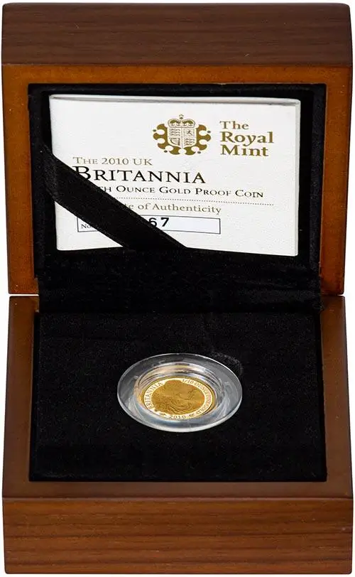 2010 0.1 oz Gold Coin Britannia Proof 20907